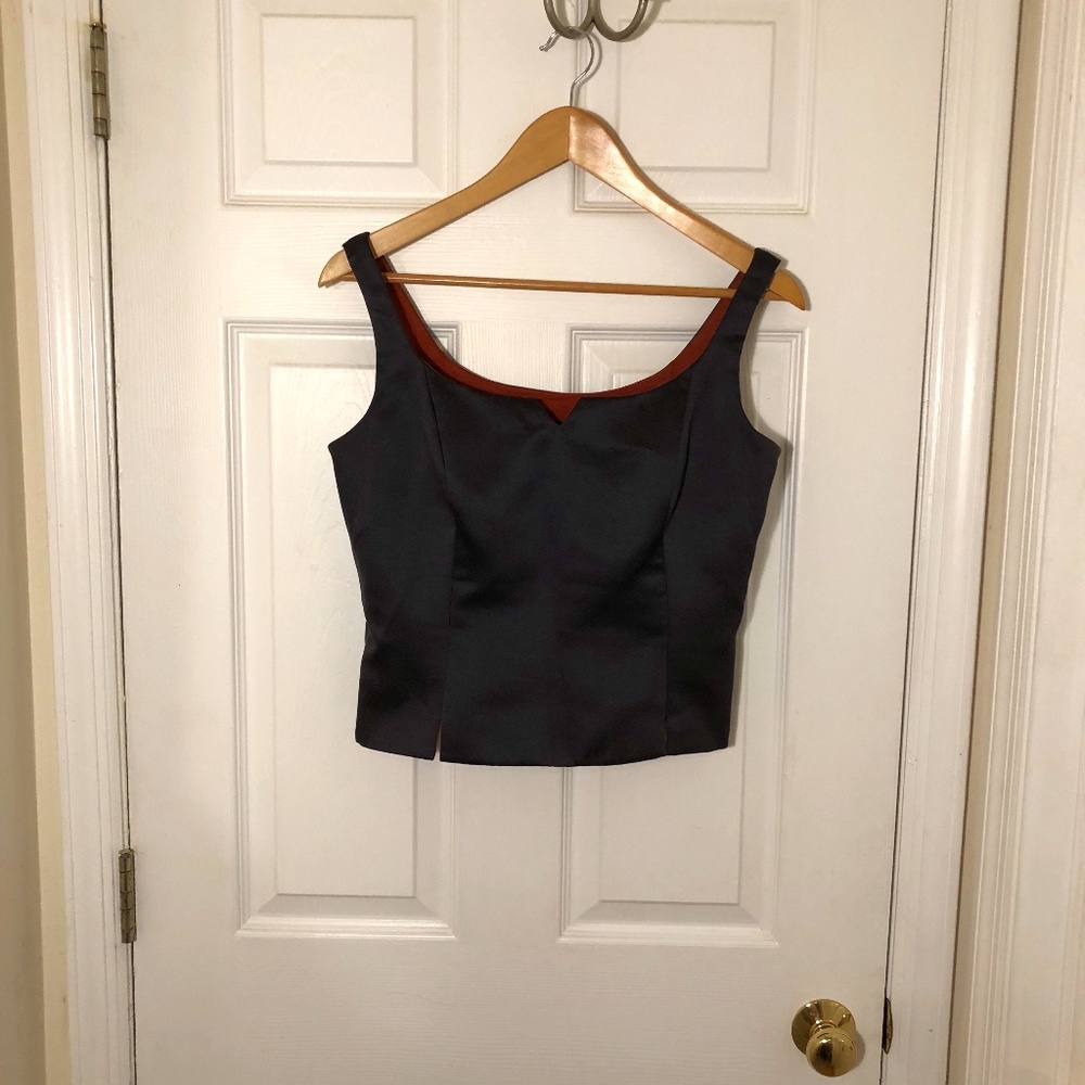 Nicole Miller silk corset style top